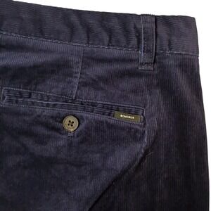 NWOT Bonobos Corduroy Pants Mens 35/32 Athletic Fit Blue Flat Front Stretch